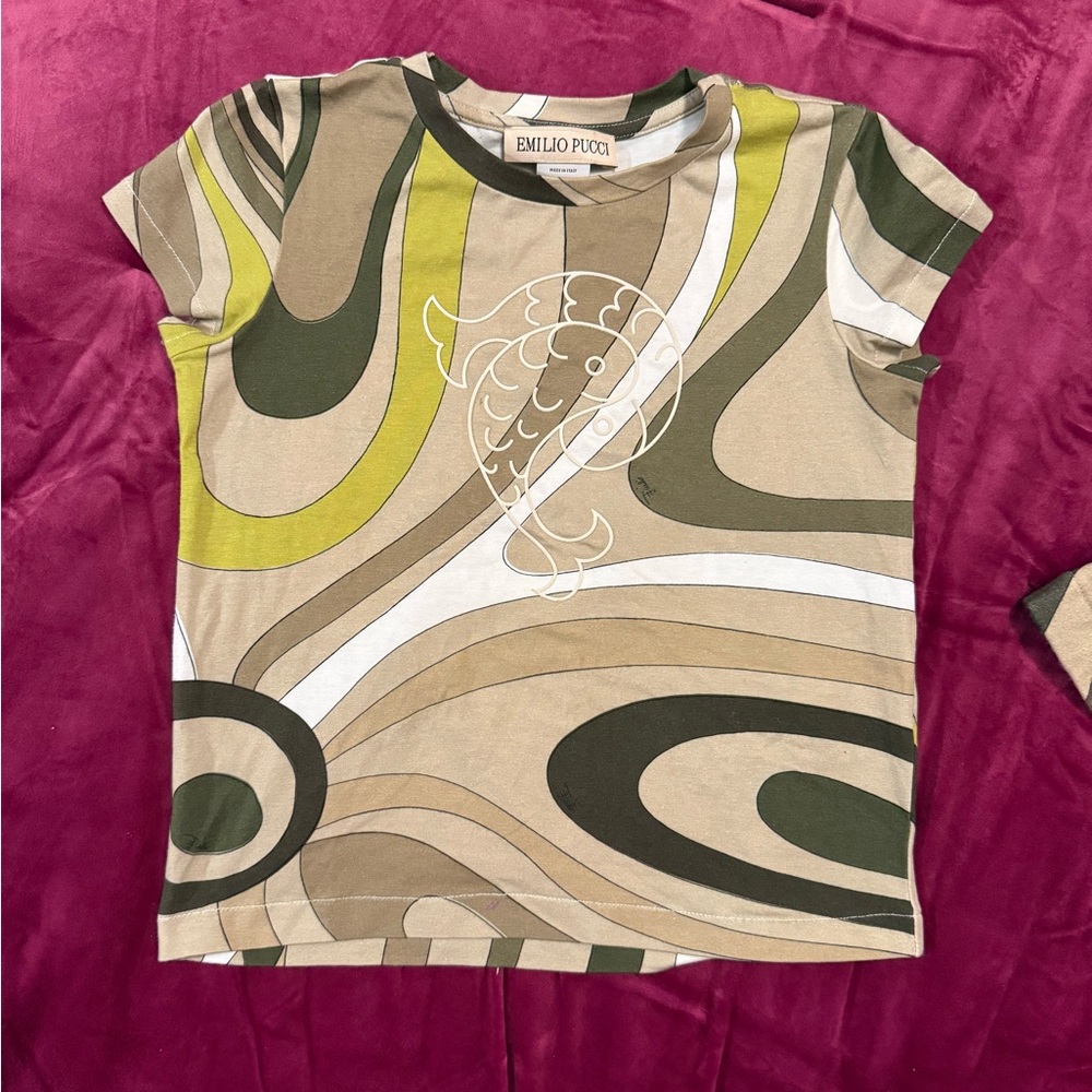 Emilio Pucci Multicolor Abstract Print T-Shirt